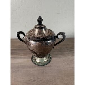 Vintage Rogers & Bro Silverplate Creamer & Sugar Bowl‎ Set Ornate Floral Pattern